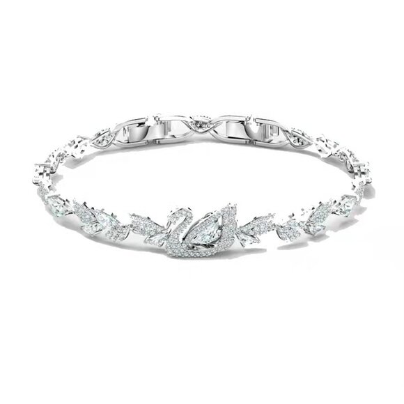 Swarovski Swan Button Bracelet - Picture 1 of 2